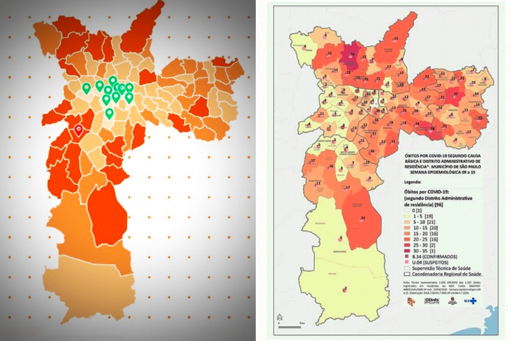 Covid-19: mortes se concentram nas áreas pobres de São Paulo