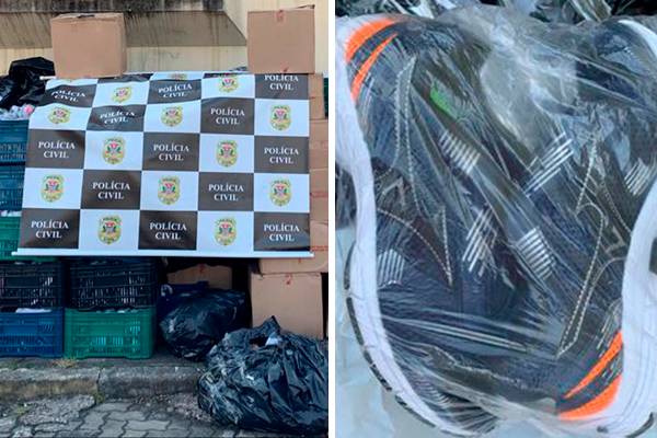 Polícia apreende 1 tonelada de produtos falsificados no Brás
