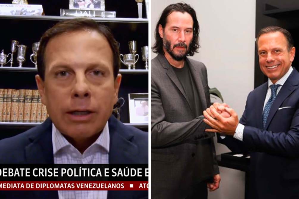 Porta-retrato de João Doria rouba a cena em entrevista na GloboNews