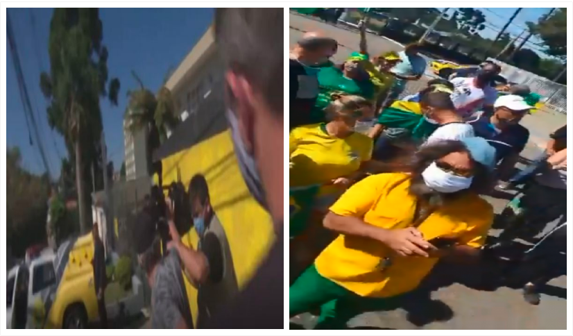 Cinegrafista da TV Record é agredido por manifestantes