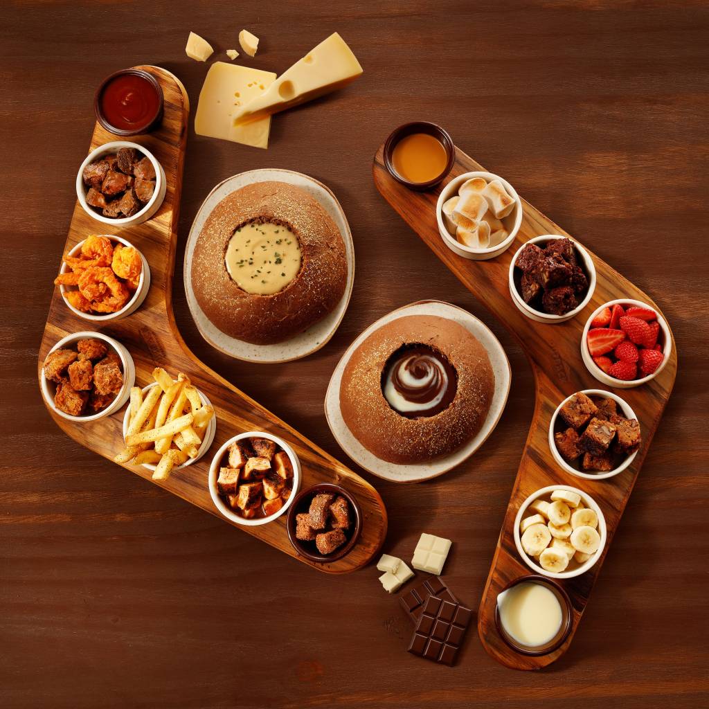 Outback relança fondues de queijo e chocolate