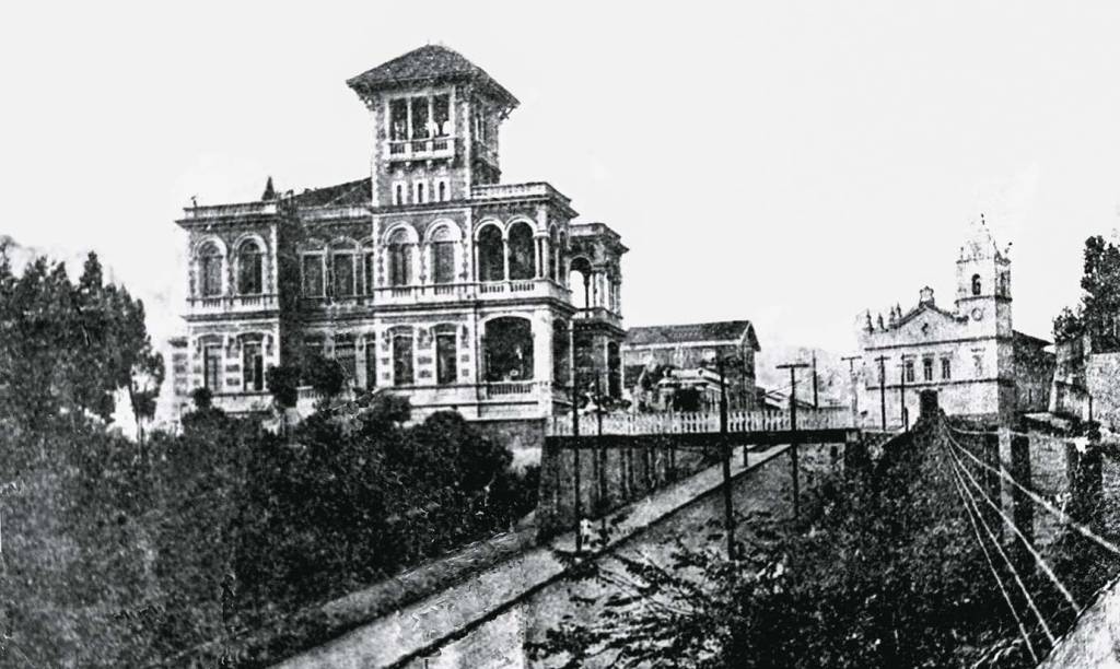 Palacete Penha foto em preto e branco de 1925 do Palacete de Antônio Proost Rodovalho
