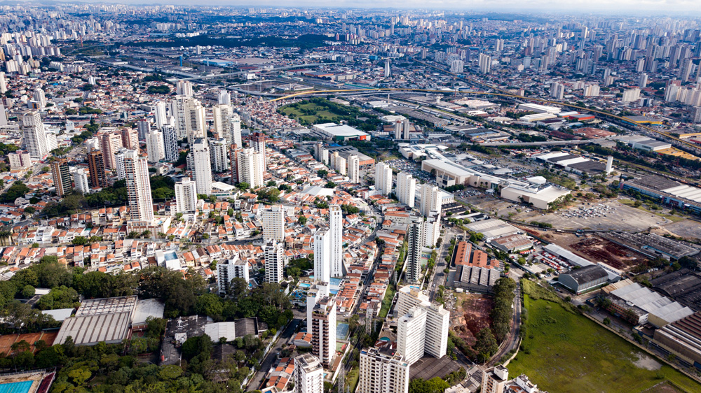 Imagem aérea mostra Mooca