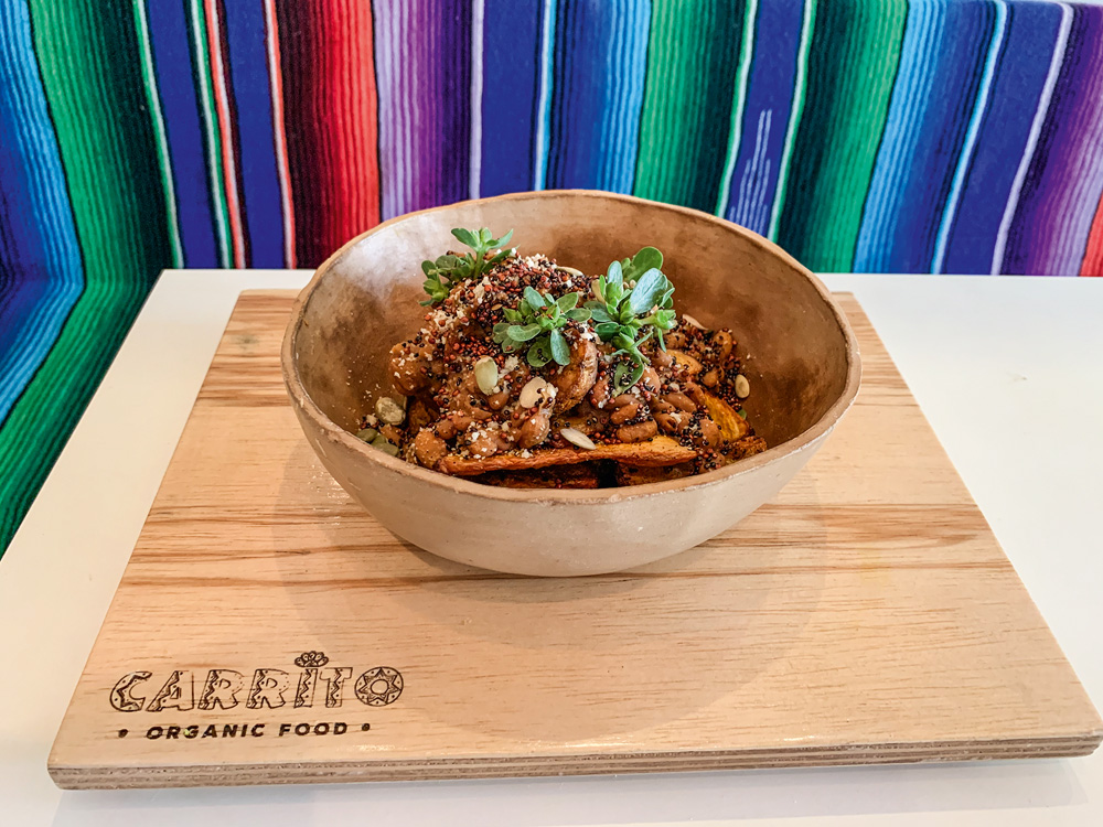 Vegetariano, Carrito Organic seve comida ‘cal-mex’