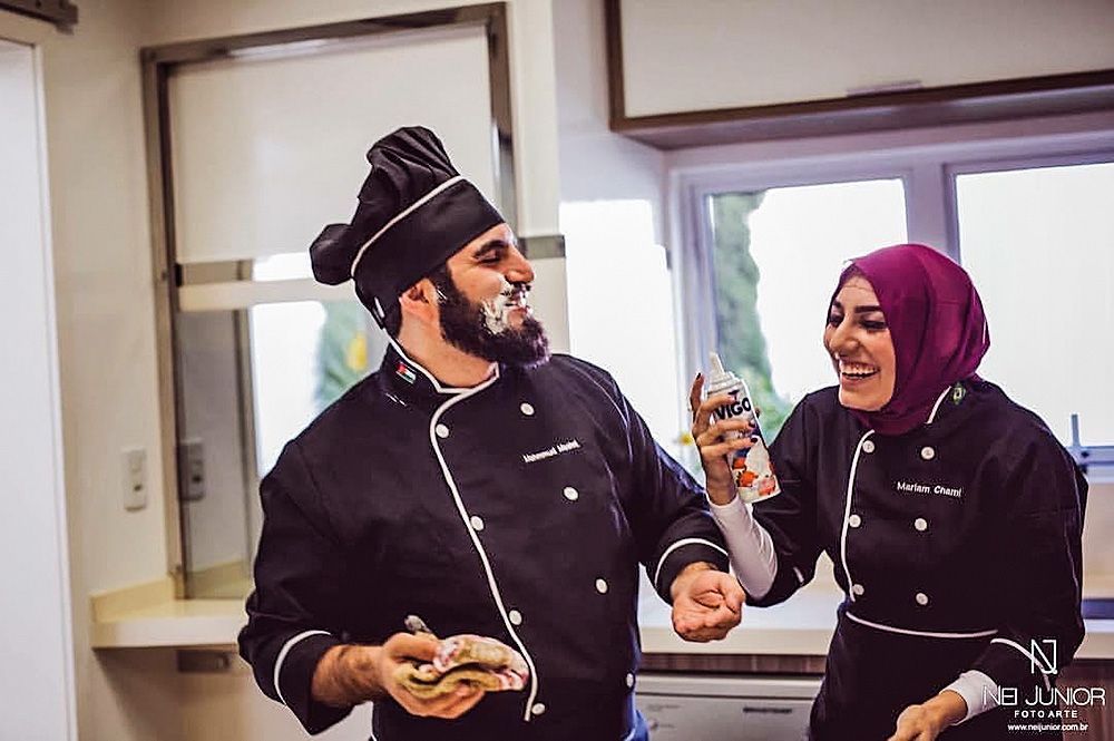 Parceria e diversão: Mariam e Mahmmud na festa de casamento e durante a lua de mel Parceria e diversão: Mariam e Mahmmud na festa de casamento e durante a lua de mel