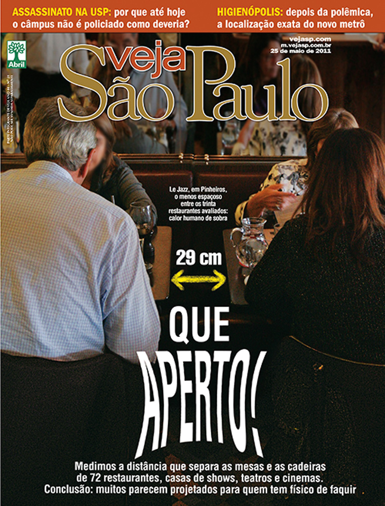 Capa da revista Veja São Paulo, edição 2218, de 25 de maio de 2011. Capa da revista Veja São Paulo, edição 2218, de 25 de maio de 2011.