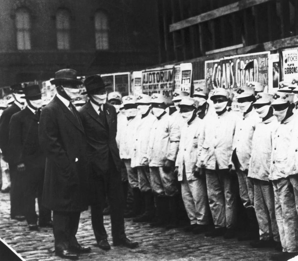 Officials Wearing Gauze Masks Officials Wearing Gauze Masks