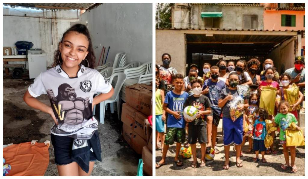 Destaque da ala das crianças da Vai-Vai dá exemplo de solidariedade