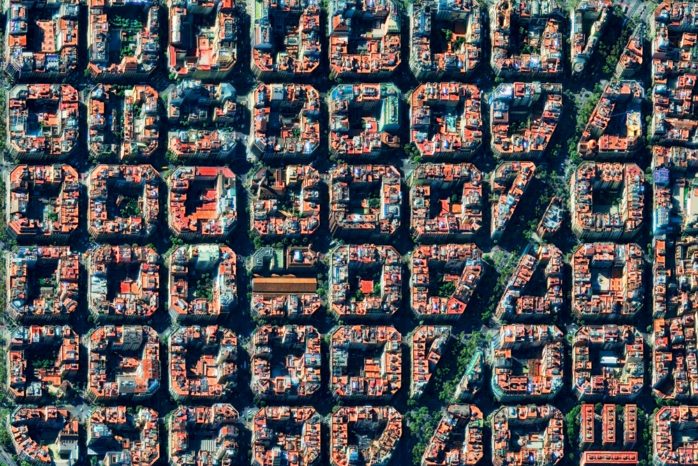 NOVEMBER 9, 2016: DigitalGlobe satellite imagery of Barcelona, Spain. BARCELONA, SPAIN - NOVEMBER 9, 2016: DigitalGlobe via Getty Images satellite imagery of Barcelona, Spain.