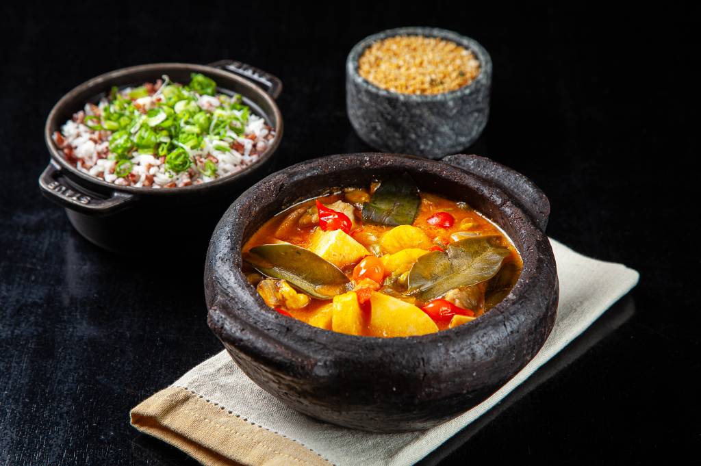 Moqueca vegetariana faz sucesso até entre carnívoros no Balaio IMS