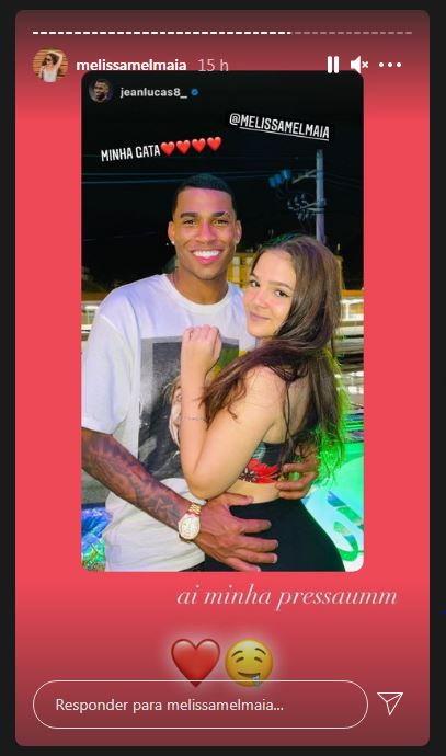 Mel Maia Jean lucas Insta Jean Lucas abraçado com Mel Maia