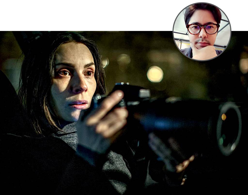 Vinícius – Séries do ano Foto de Vinicius com uma imagem ilustrativa da série Califado