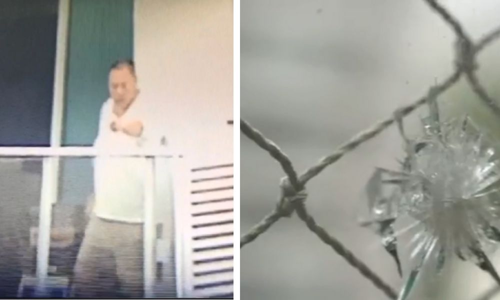 Homem atira em prédio vizinho e atinge apartamentos com cachorros