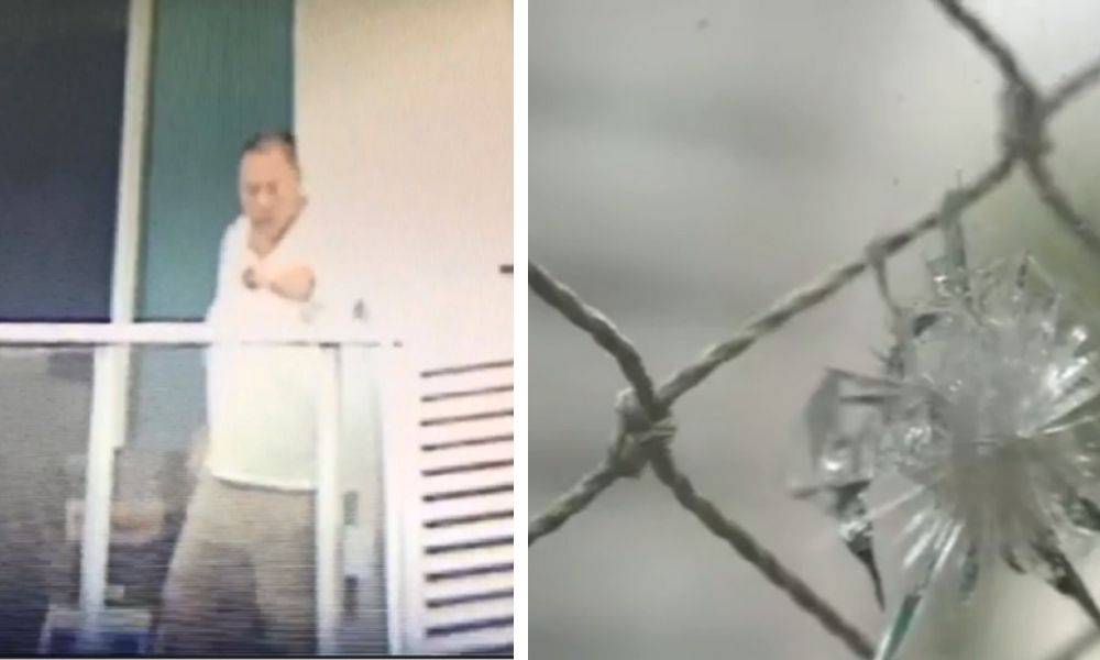 Homem atira em prédio vizinho e atinge apartamentos com cachorros