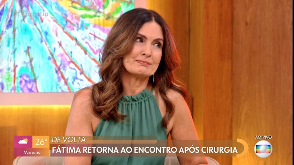 Fátima volta ao Encontro após câncer e chora por morte de amiga