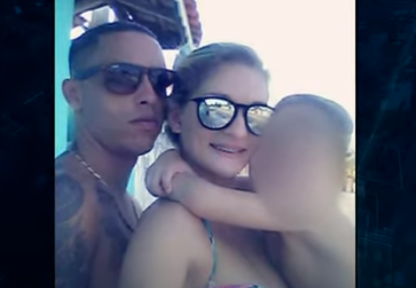 Luís Henrique Vieira dos Santos com a ex-namorada: suspeita de feminicídio