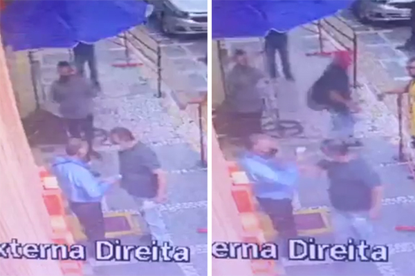 Vídeo de segurança mostra fiscal dando tapa em segurança da Galeria do Rock