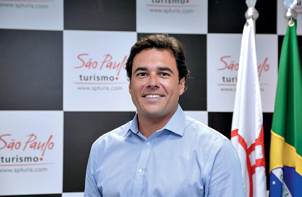 Luiz Alvaro Salles Aguiar de Menezes – São Paulo (SP) – 12.01.2021 – Geral – Luiz Alvaro Salles Aguiar de Menezes, Presidente da São Paulo Turismo S/A. Foto: Jose Cordeiro/SPTuris Luiz Salles sorrindo para foto