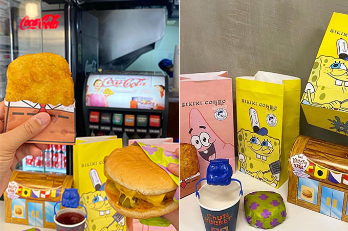 Combo temático: inspirado nos personagens do desenho Bob Esponja
