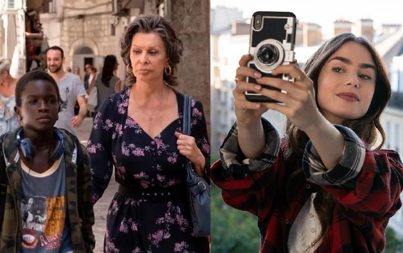 Rosa e Momo e Emily em Paris: melhor filme estrangeiro e melhor série de comédia