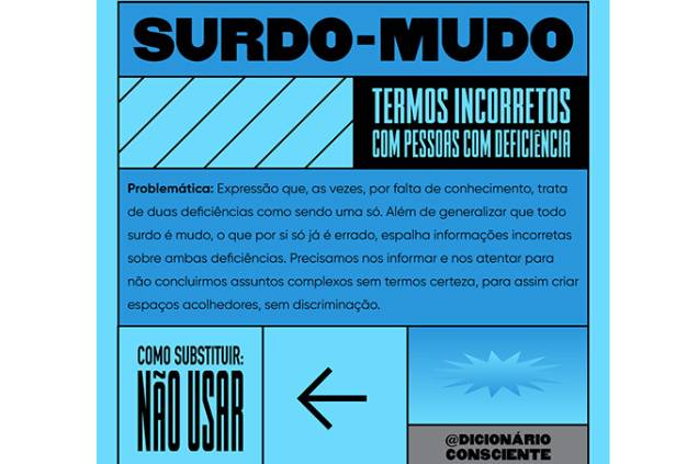 Termo incorreto: nem todo surdo é mudo Termo incorreto: nem todo surdo é mudo