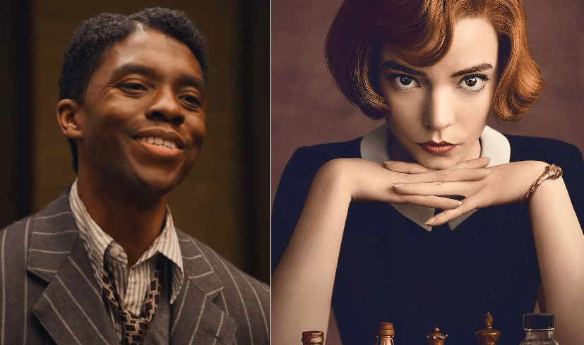 Chadwick Boseman ganhou como melhor ator de filme/drama e O Gambito da Rainha venceu em duas categorias