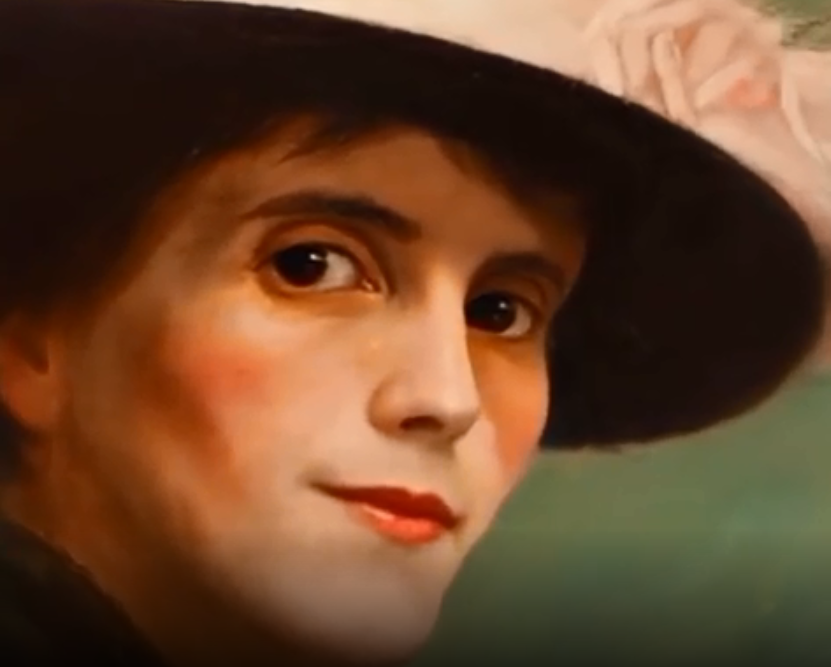 Autorretrato de Beatriz Pompeu de Camargo (1887-1980); uma das obras animadas
