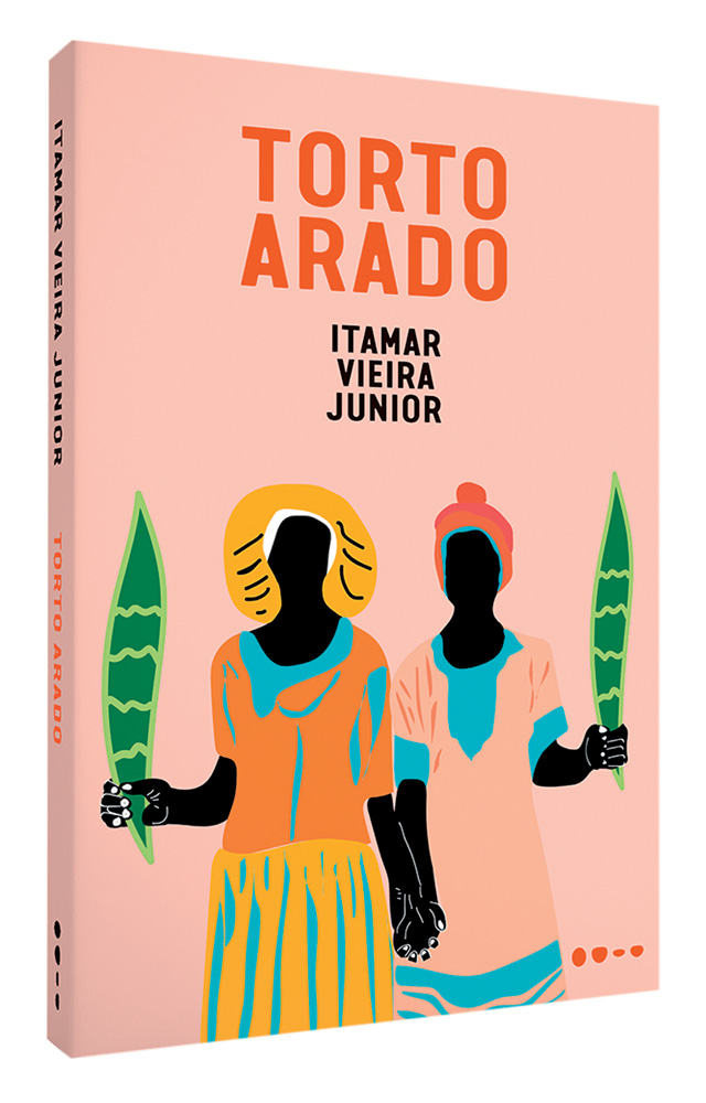 Divulgação (2).png Capa de Torto Arado (Todavia). Mostra uma ilustração de duas mulheres negras segurando duas plantas espada-de-santa-barbara