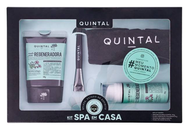 Caixa preta que acompanha produtos do kit spa em casa da Amaro, vem com argila preta, pincel, toalha