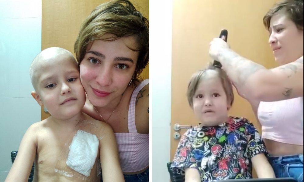 Força, Chico: mãe grava vídeo raspando o cabelo do filho com leucemia