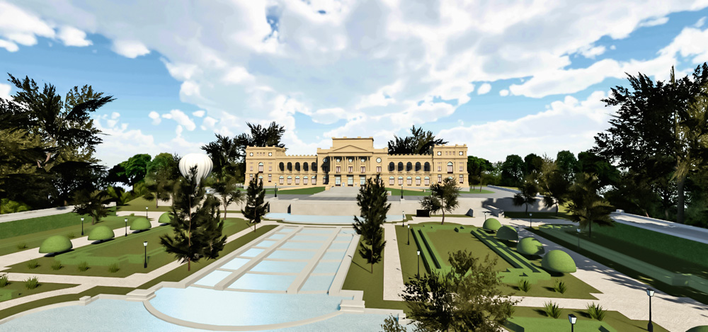 Faxada-Museu-do-Ipiranga.png A imagem é uma projeção digital da nova fachada do Museu do Ipiranga, com diversos espaços vazios.
