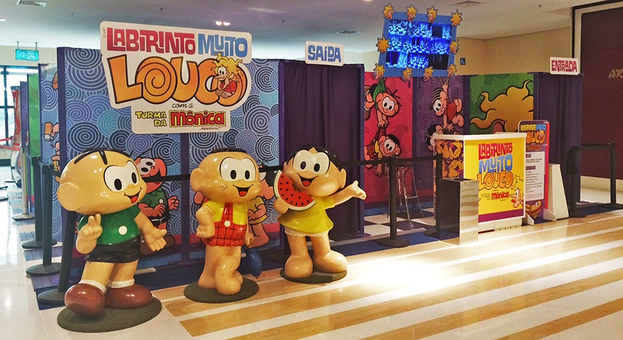Turma da Mônica: shopping promove labirinto temático para as férias