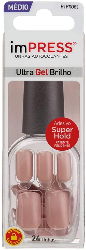 unhas autocolantes Embalagem das unhas colantes. Mostra elas pela transparência. É branca