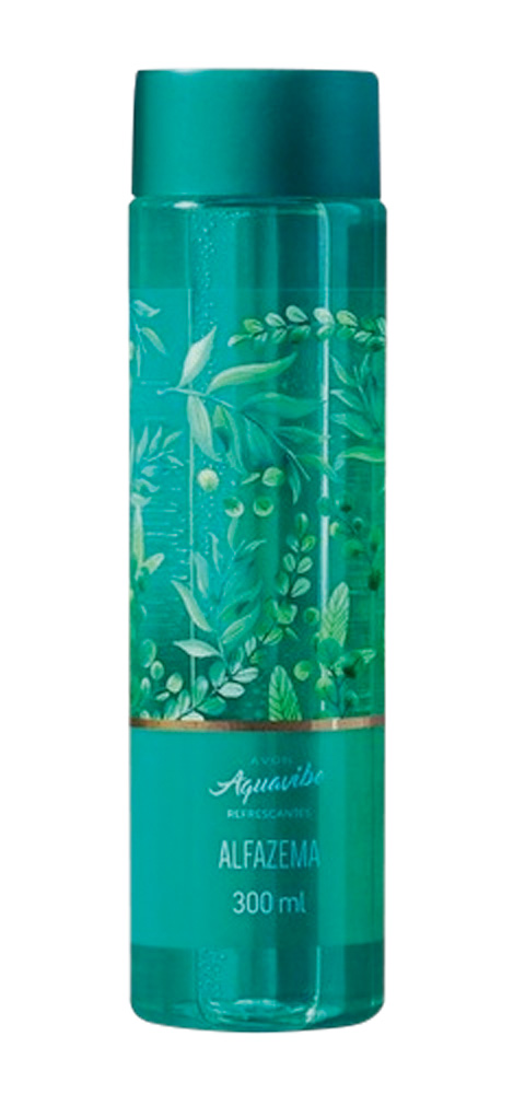 aquavibe.jpg Frasco de perfume verde-água claro com alguns detalhes de plantas em outras tonalidades de verde