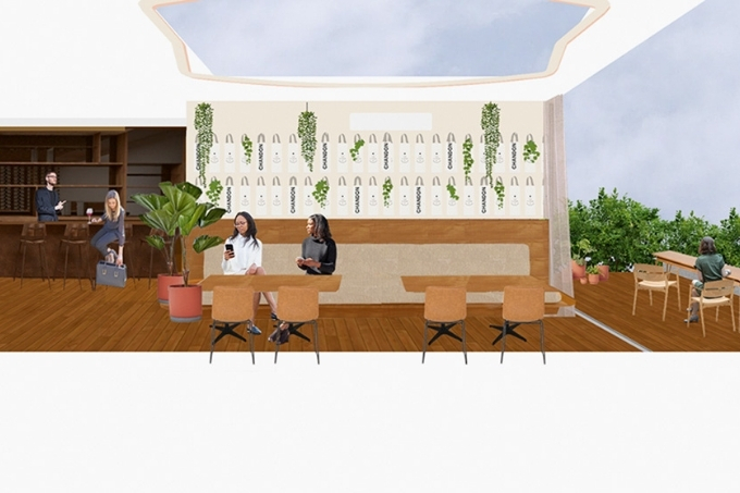 Casa Chandon Projeção 3D do bar da Casa Chandon