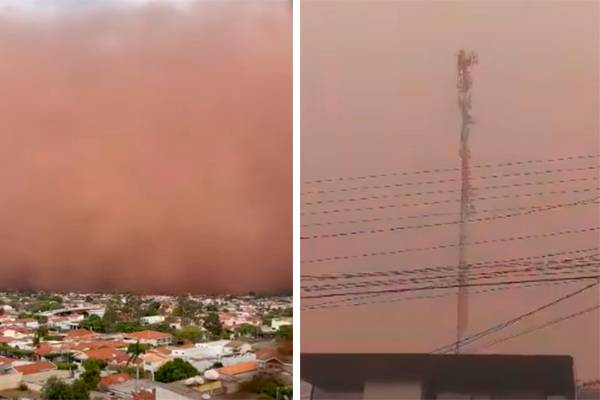 Vídeos mostram tempestade de areia voltando a atingir o interior de SP