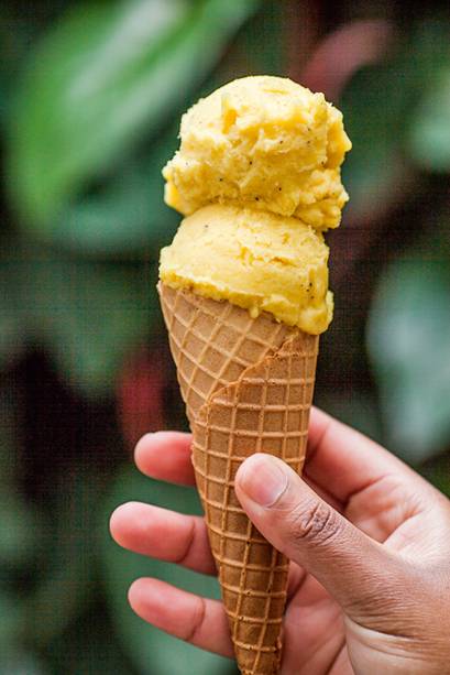 Maracujá: uma das opções de sorbet Maracujá: uma das opções de sorbet
