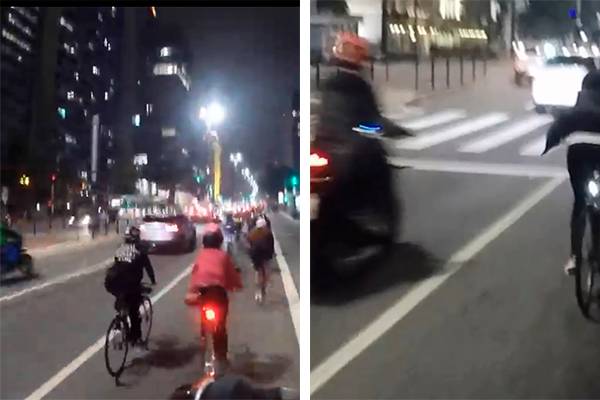 Motoqueiro ataca com spray de pimenta grupo de mulheres ciclistas