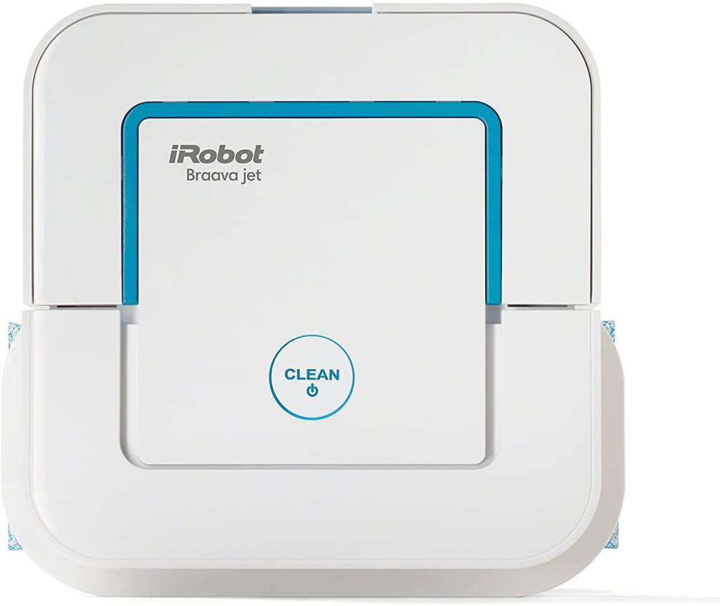 robo passa pano Um robô de passar pano. Quadrado e branco