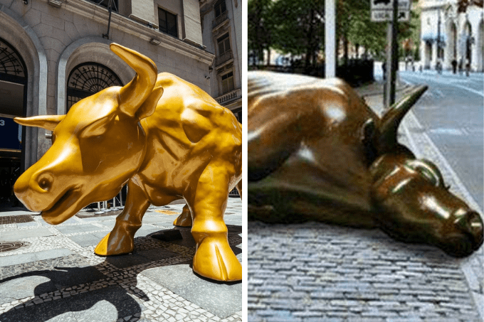 Novo touro dourado da B3 vira meme na internet