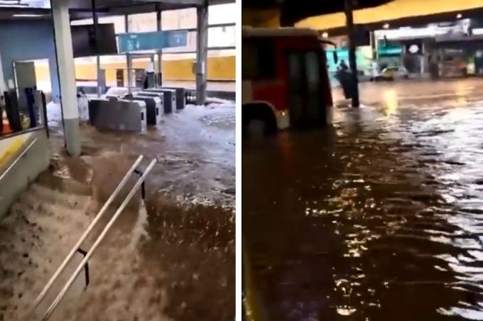 Chuva alaga linha da CPTM, paraliza circulação de trens e causa deslizamentos