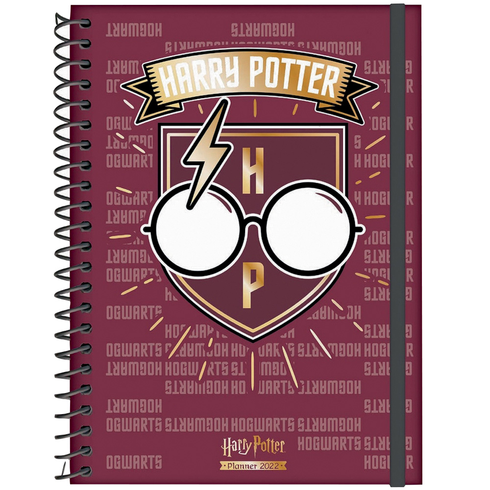 agenda harry potter.jpg Uma agenda com logo e título do Harry Potter