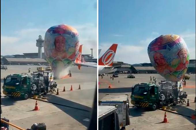 Vídeo: balão não tripulado cai no Aeroporto de Guarulhos