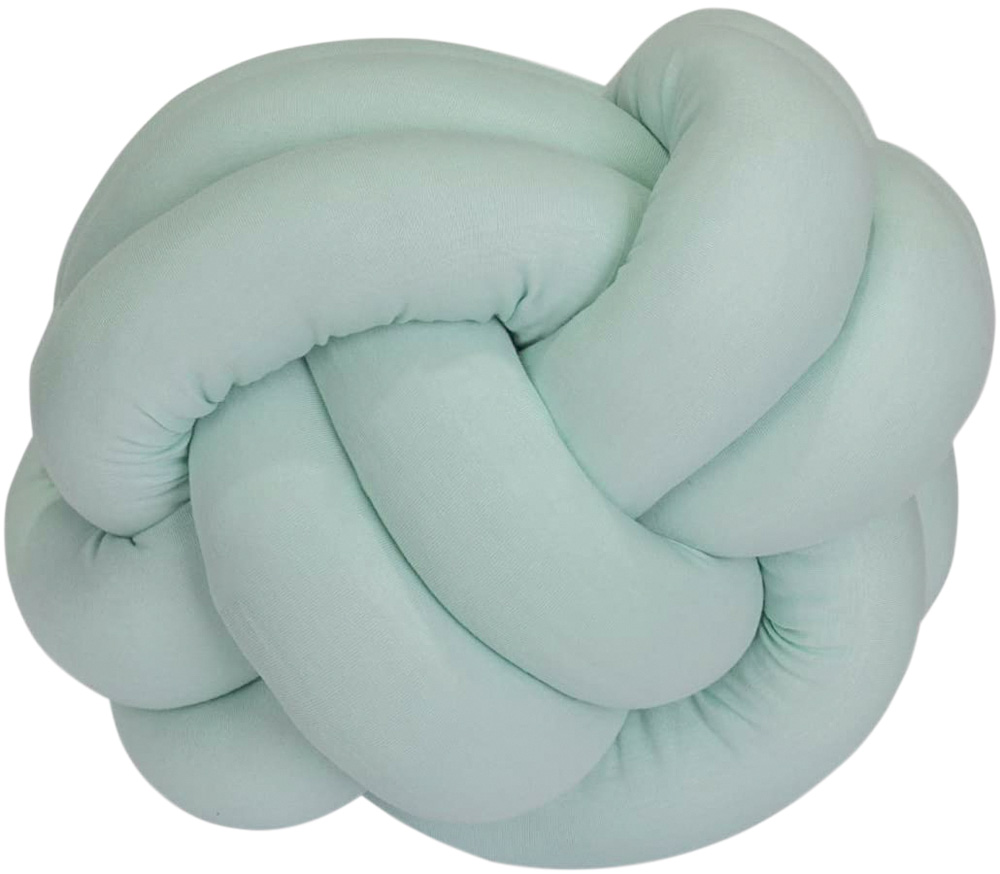 Almofada em forma de n&oacute; na cor verde &aacute;gua