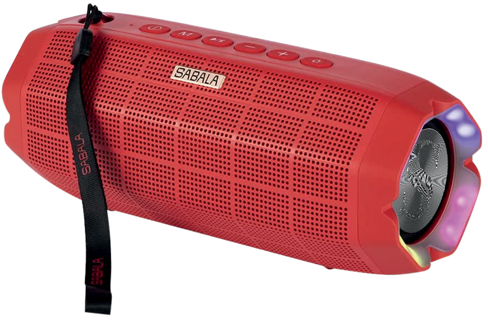 Caixa de som oval vermelha sem fio