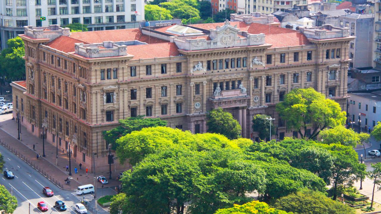 Vista aérea do Palácio da Justiça