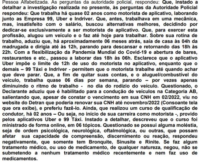 Kaique_1 Imagem mostra depoimento de Kaique Faustino