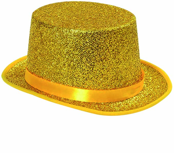 Cartola amarela com glitter