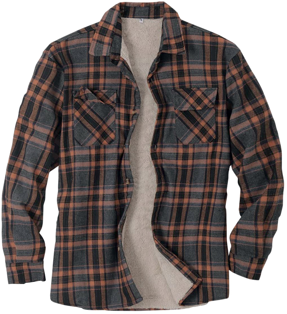 Camiseta masculina xadrez cinza, marrom e vermelho