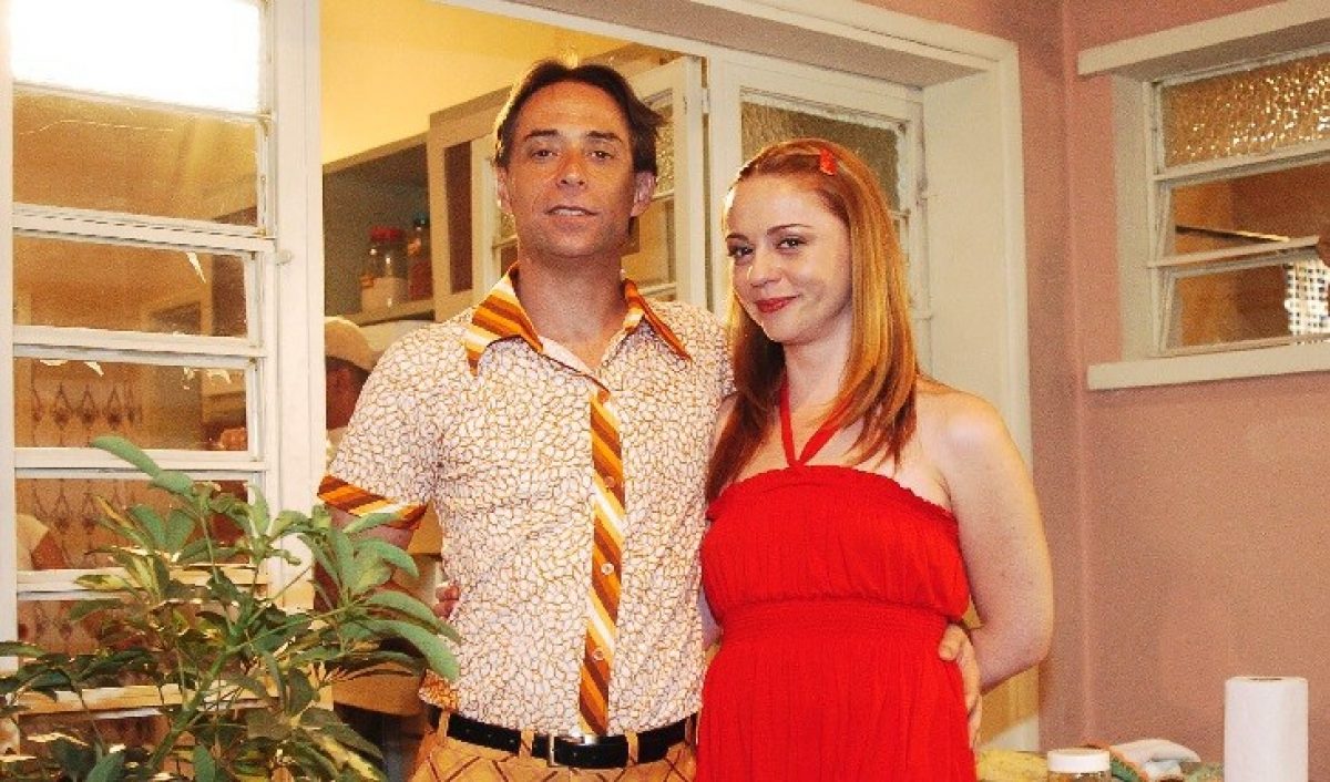 Pedro Cardoso e Guta Stresser como Agostinho e Bebel em A Grande Família